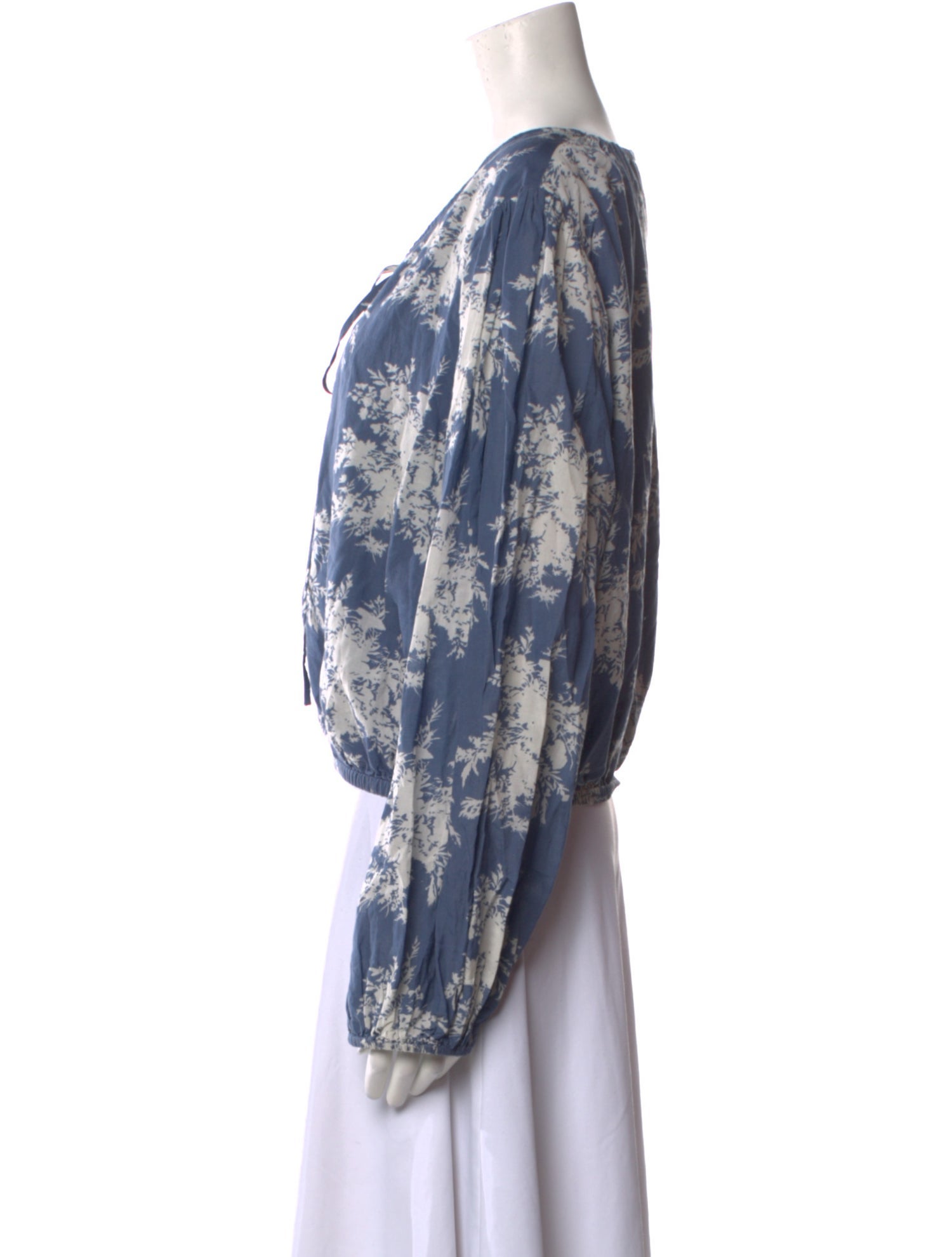 Posse Floral Print Tie Neck Blouse