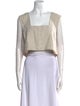 Posse Linen Square Neckline Crop Top