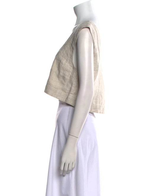 Posse Linen Square Neckline Crop Top