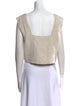 Posse Linen Square Neckline Crop Top