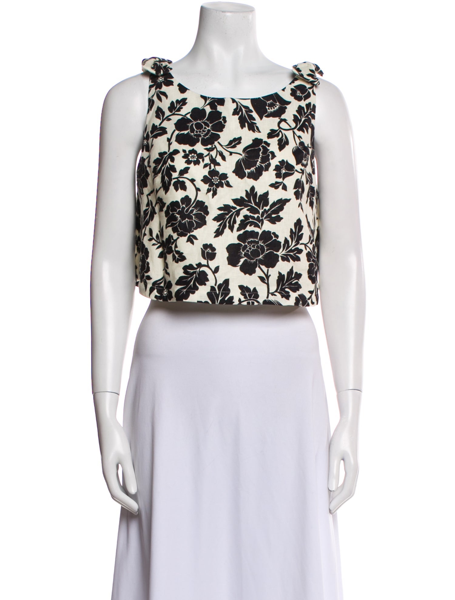 Posse Linen Floral Print Crop Top w/ Tags