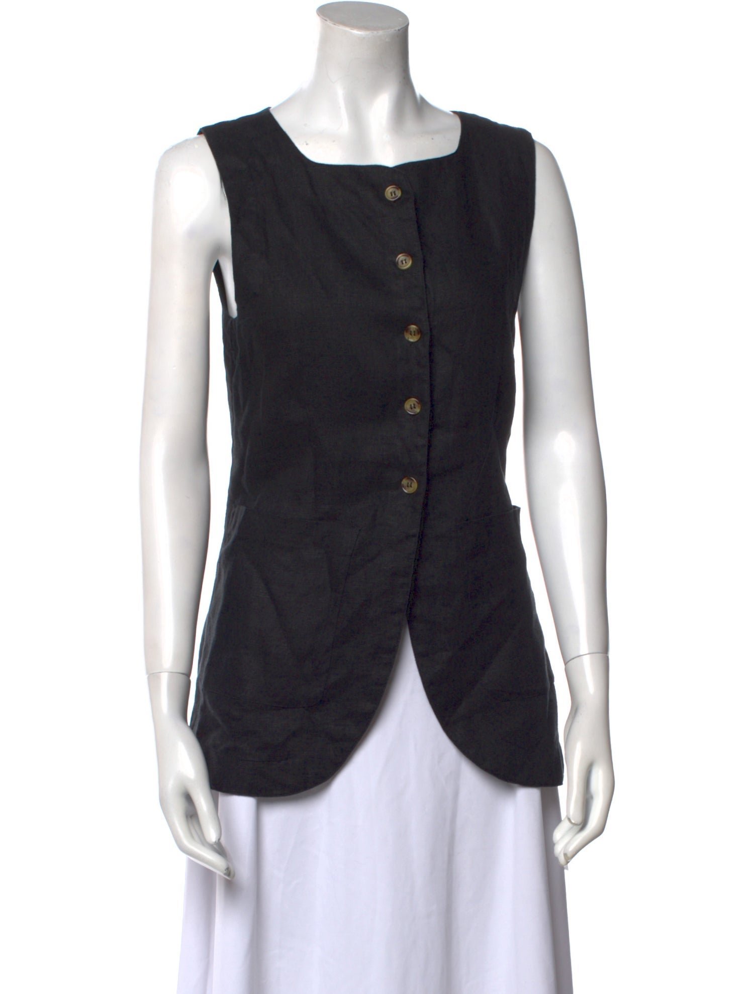 Posse Linen Square Neckline Top