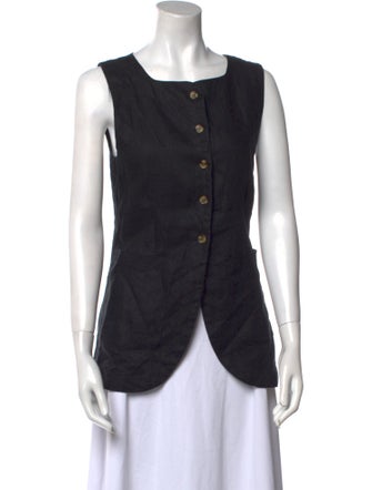 Posse Linen Square Neckline Top