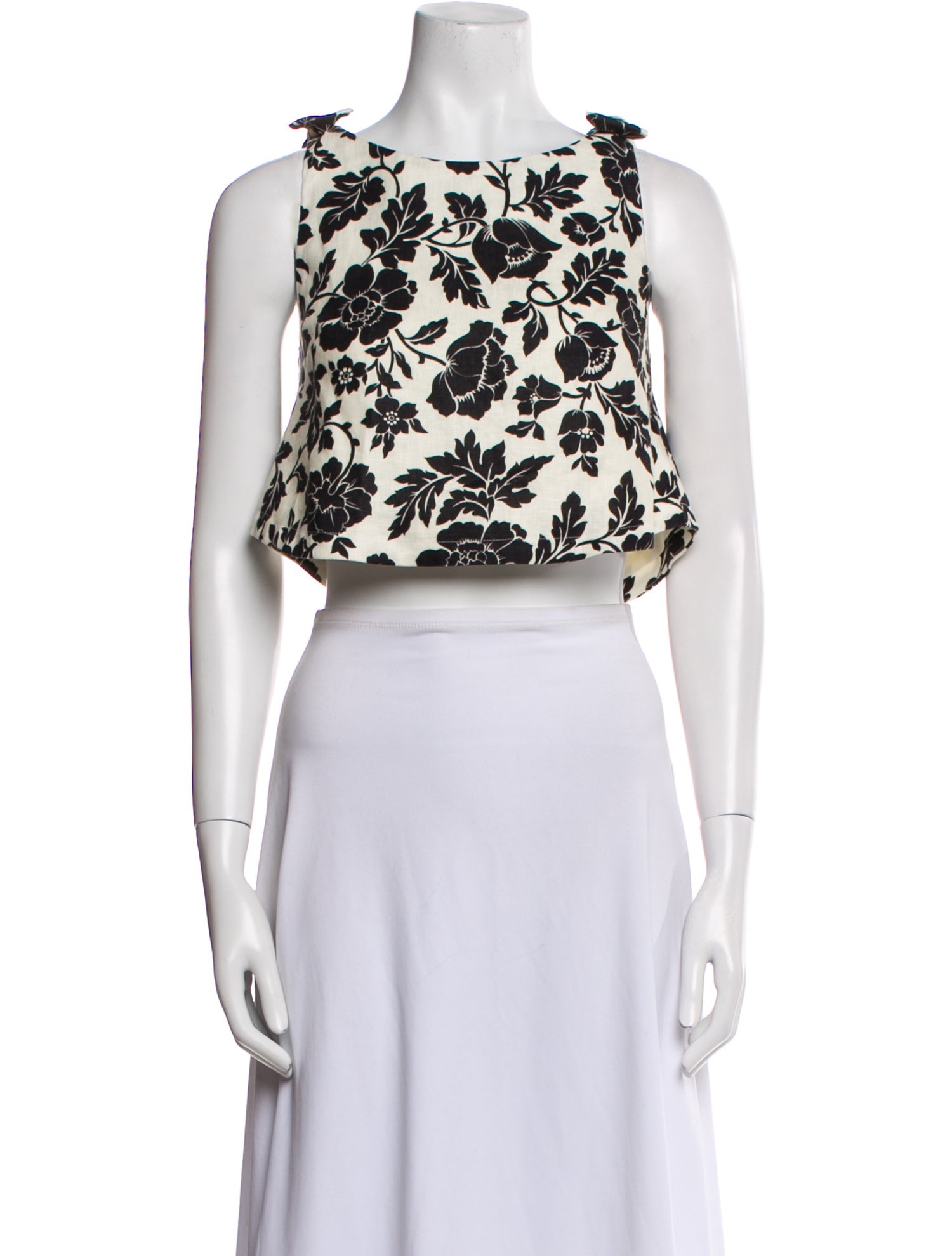 Posse Linen Floral Print Crop Top w/ Tags
