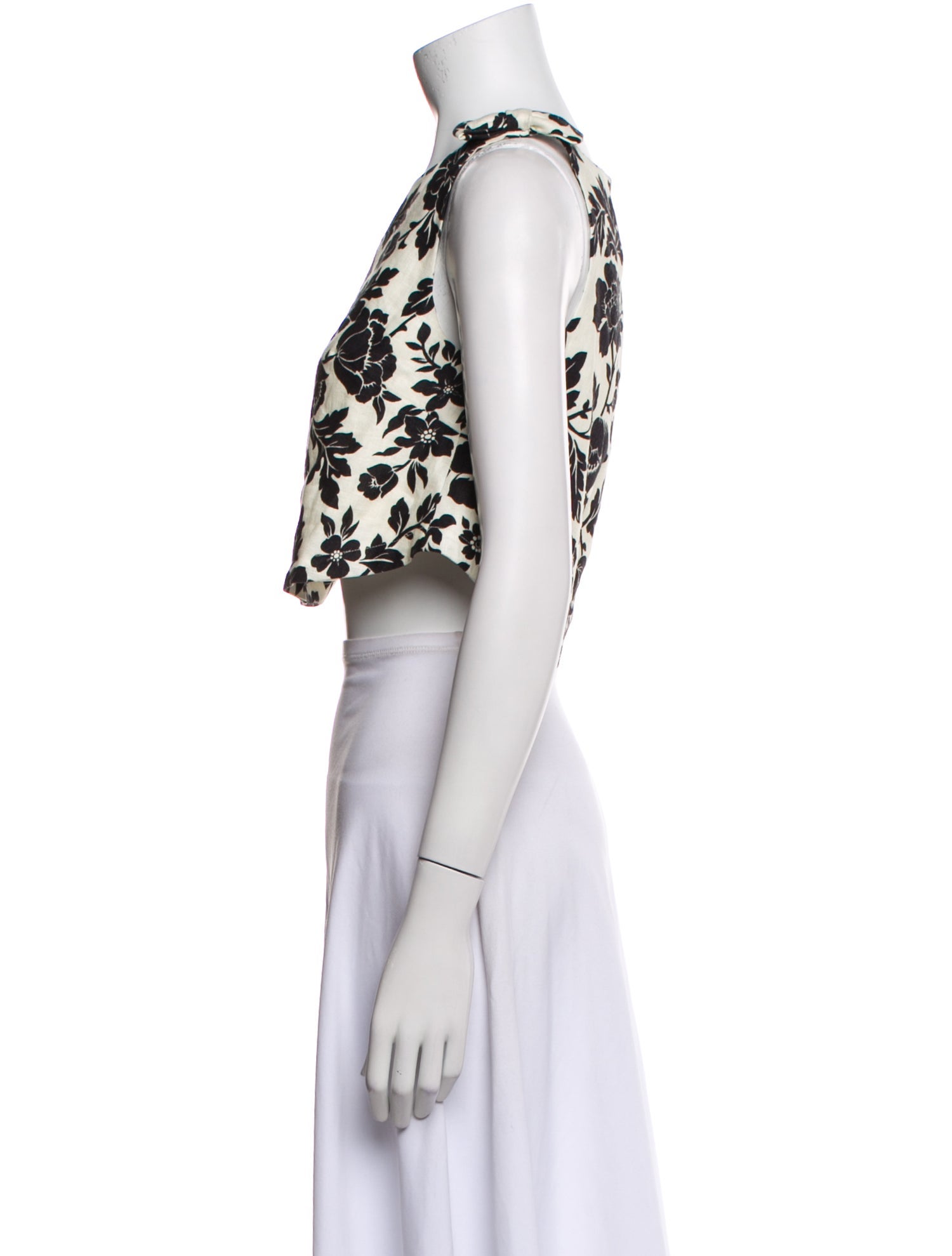 Posse Linen Floral Print Crop Top w/ Tags