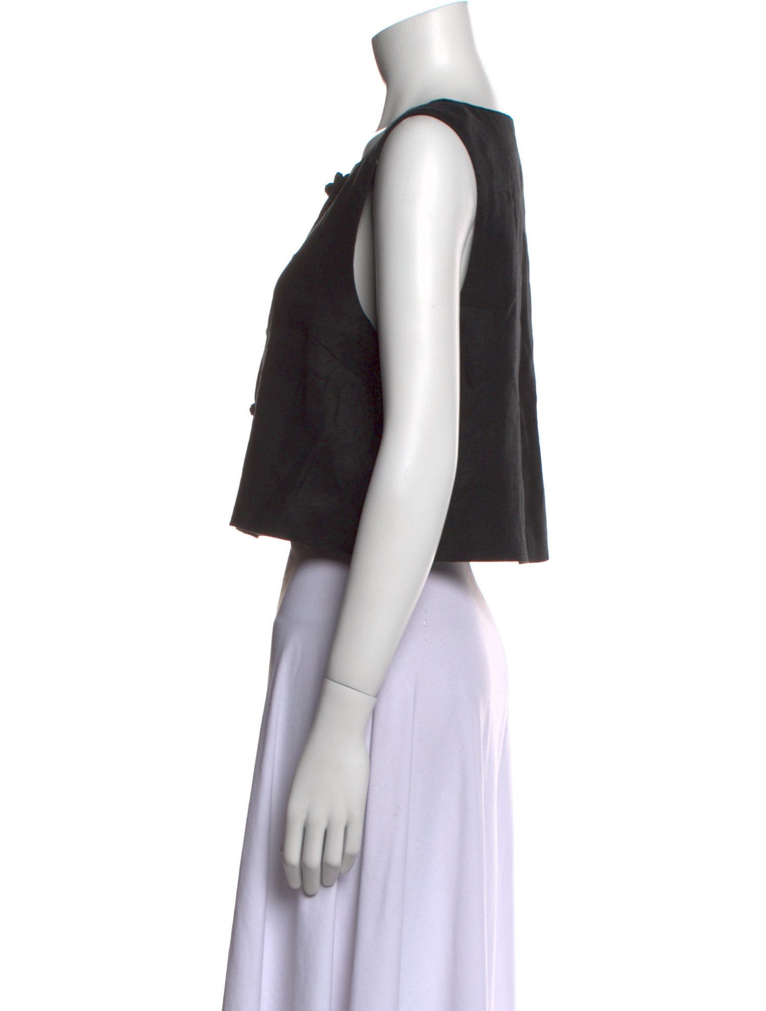 Posse Linen Square Neckline Crop Top