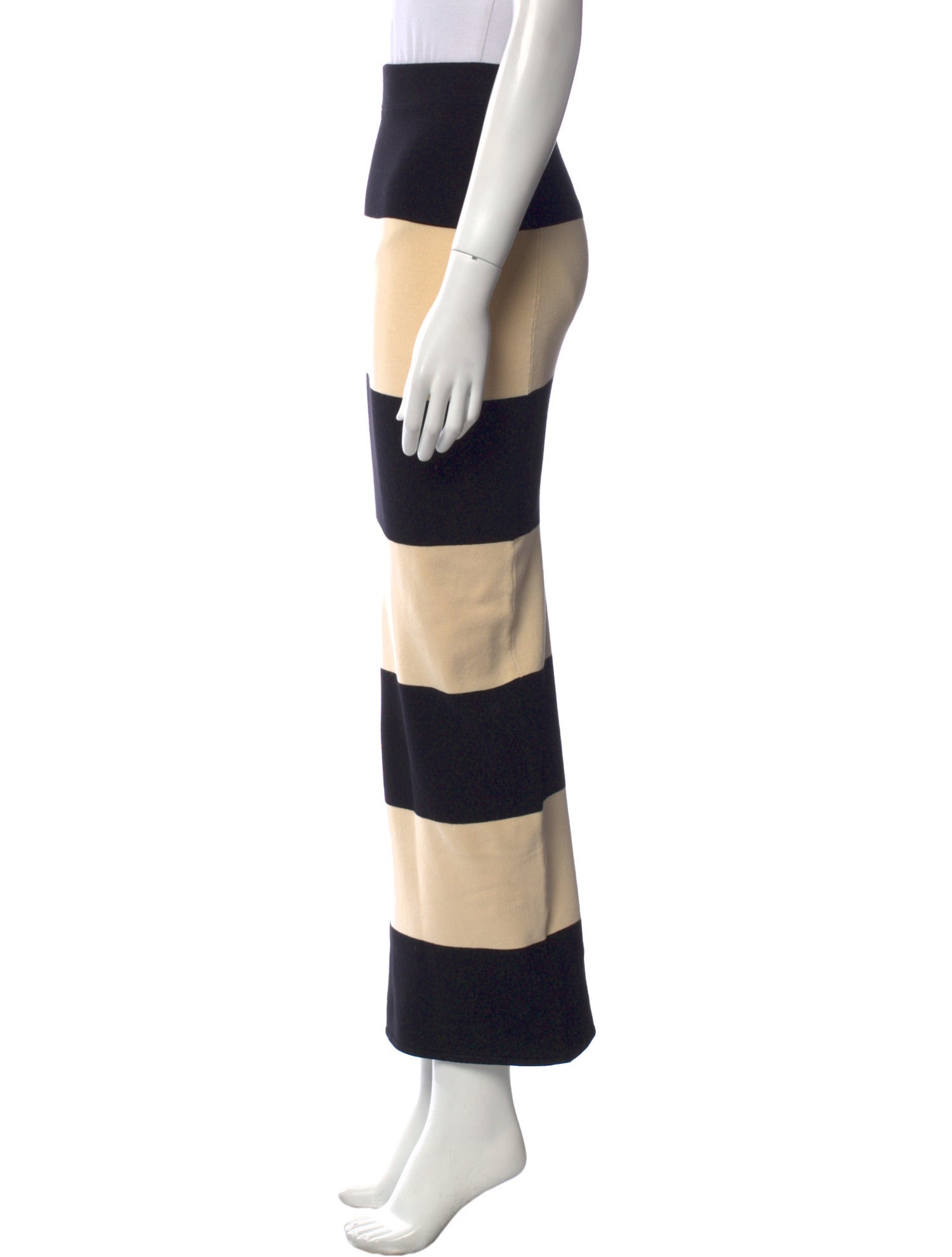 Posse Striped Midi Length Skirt