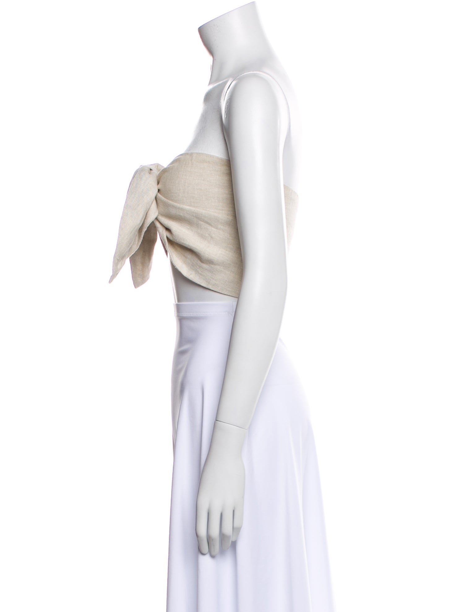 Posse Linen Strapless Crop Top