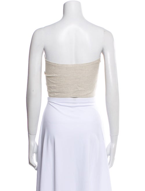 Posse Linen Strapless Crop Top