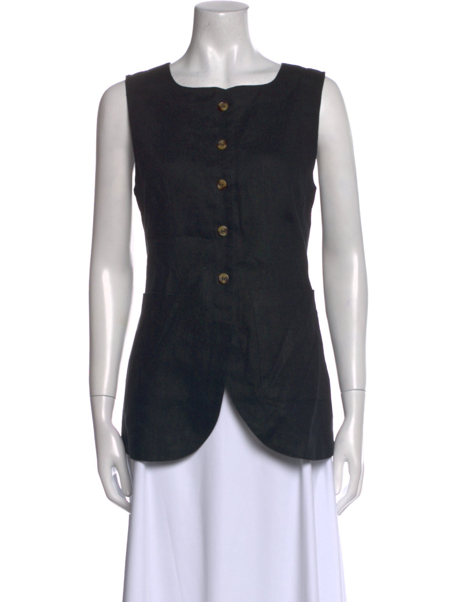 Posse Linen Square Neckline Top