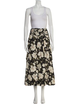 Posse Floral Print Ruffle Embellishment Skirt Set