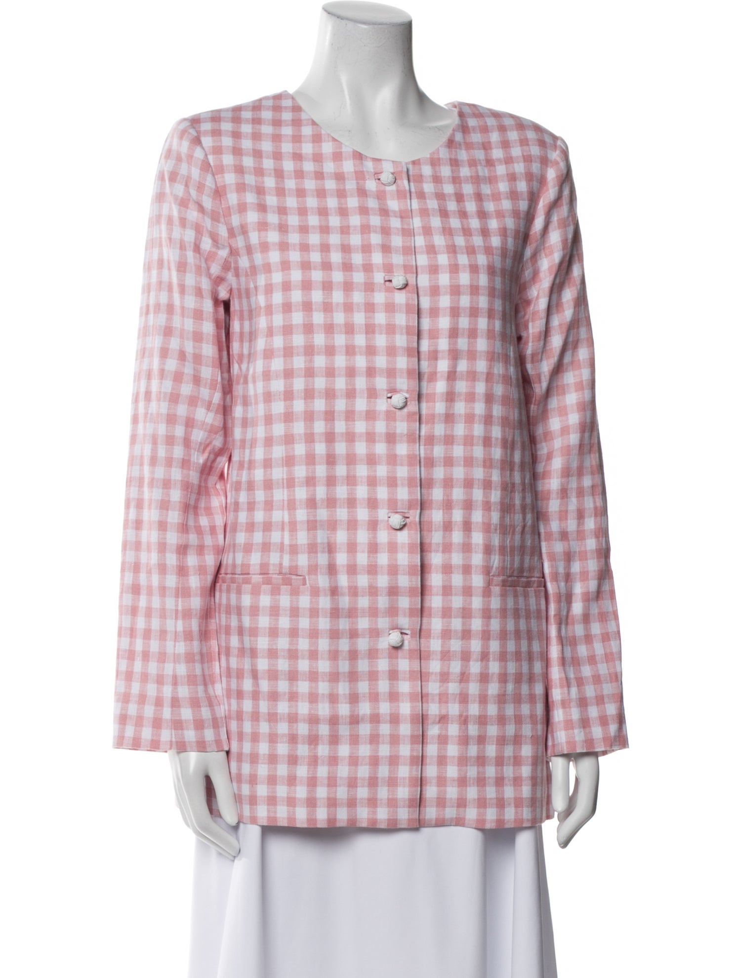 Posse Linen Plaid Print Jacket w/ Tags