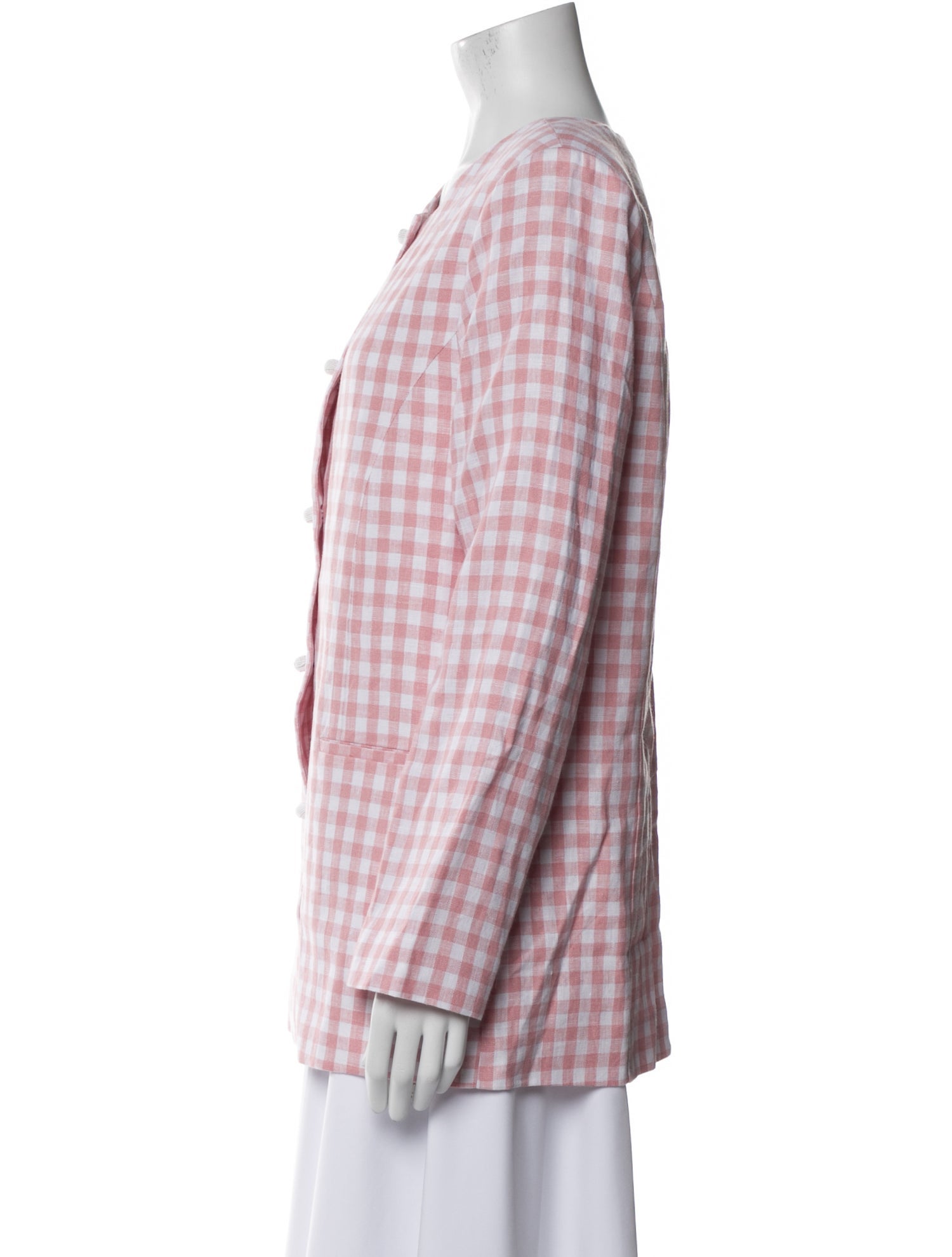 Posse Linen Plaid Print Jacket w/ Tags