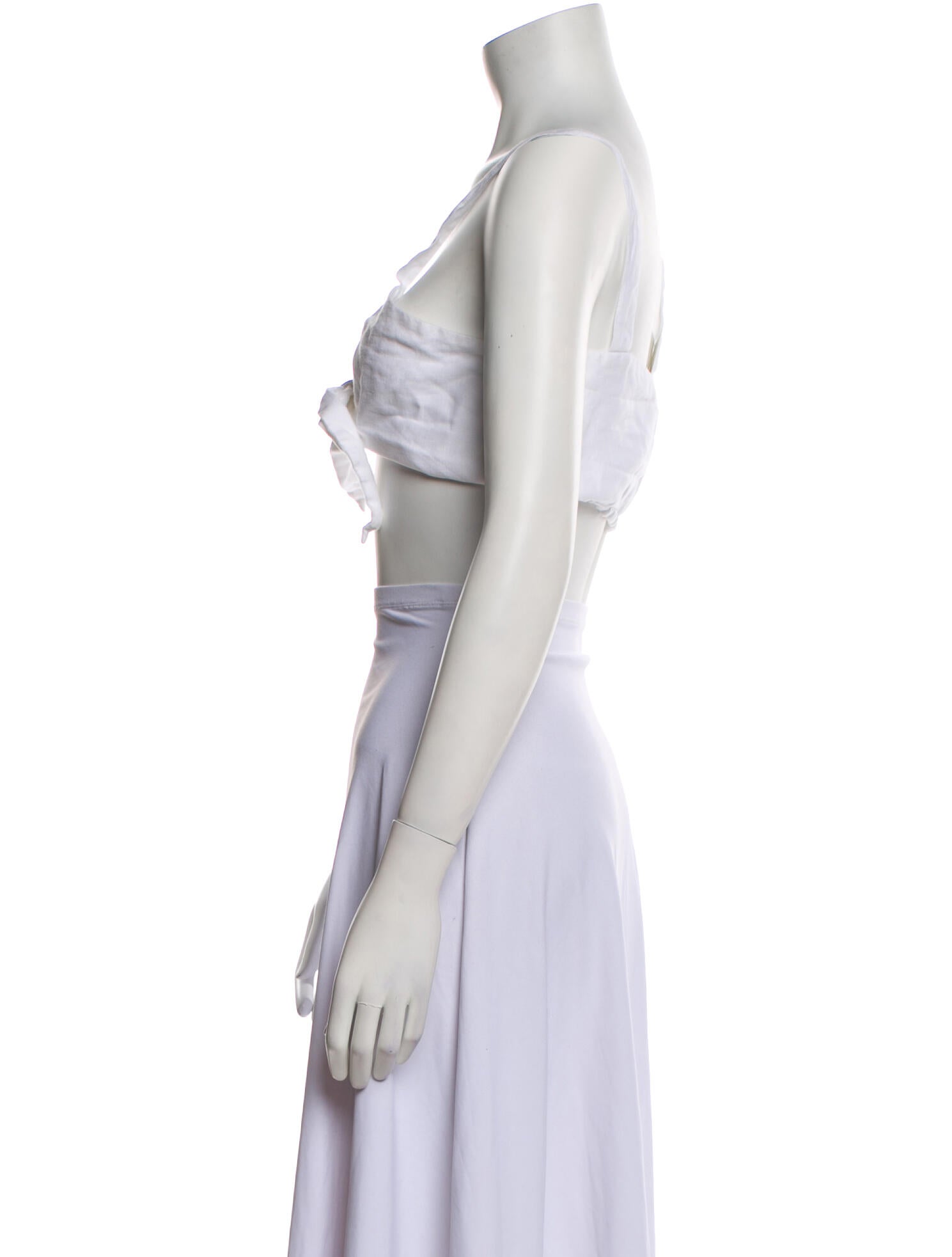 Posse Linen V-Neck Crop Top