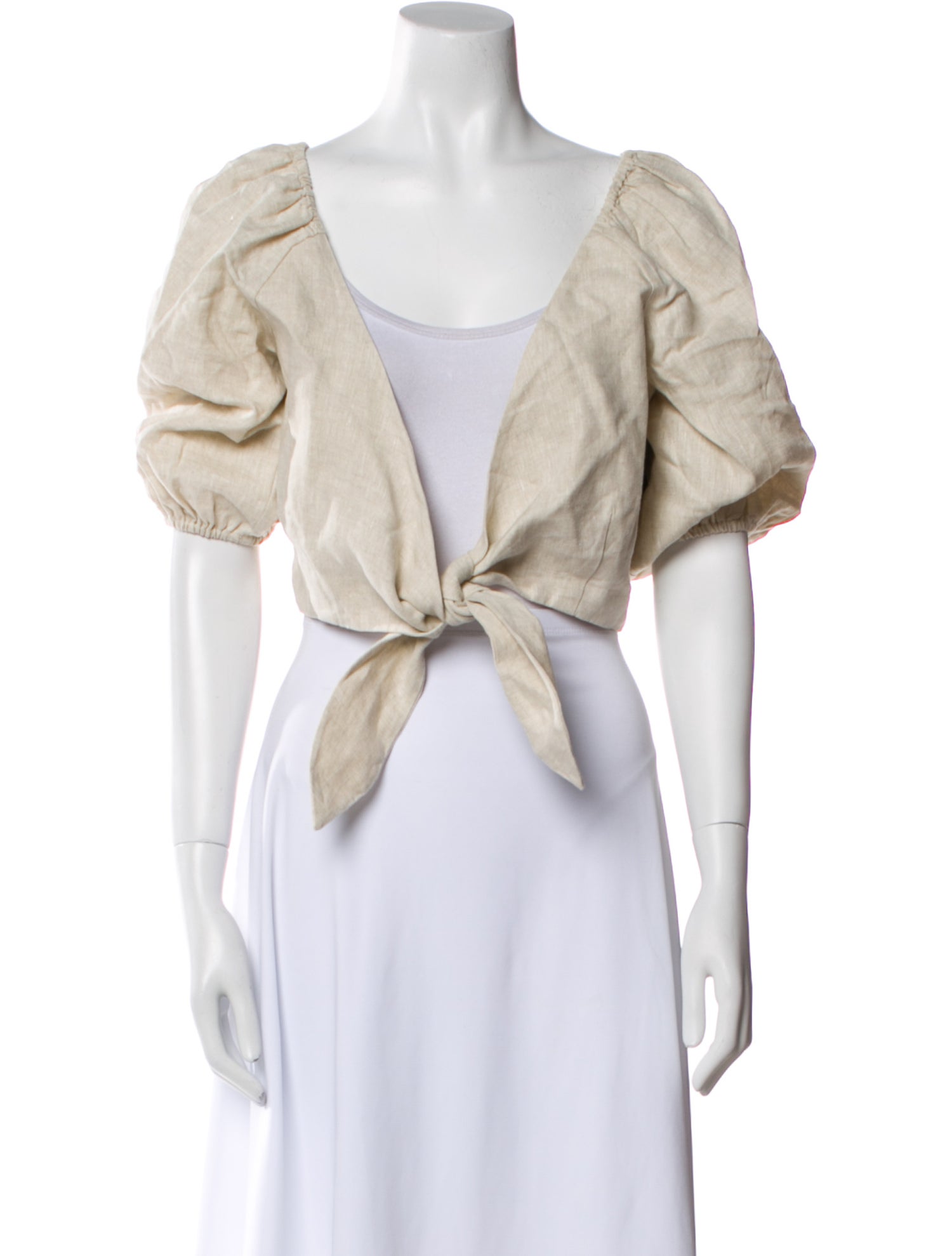 Posse Linen V-Neck Crop Top w/ Tags