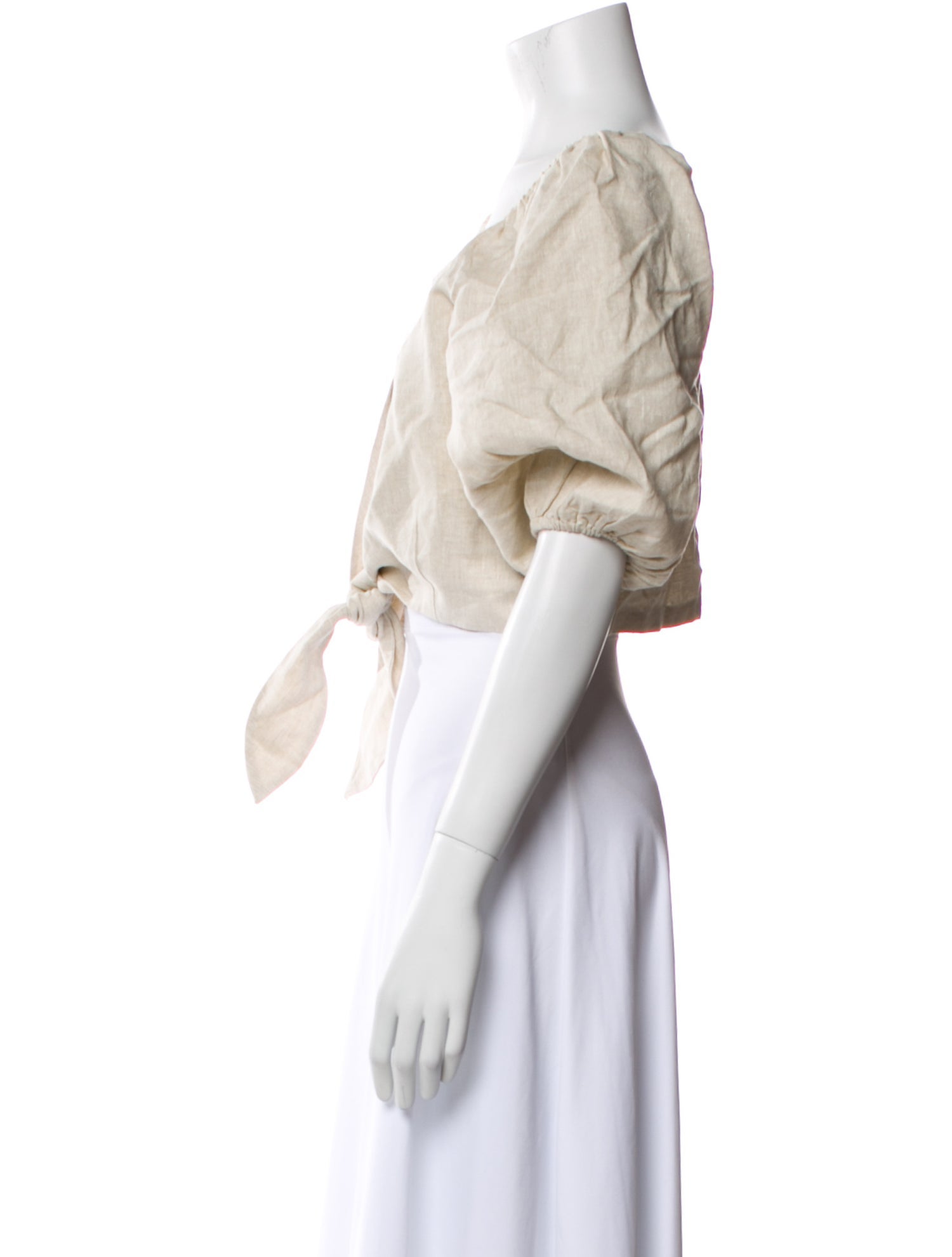 Posse Linen V-Neck Crop Top w/ Tags