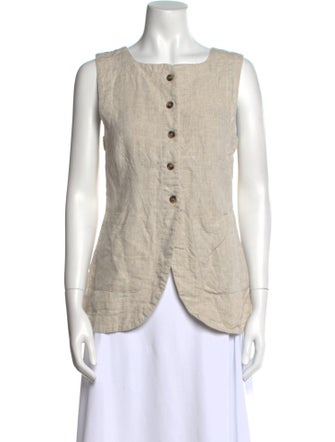 Posse Linen Square Neckline Top