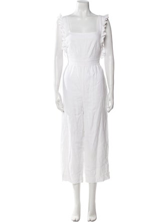 Posse Linen Square Neckline Jumpsuit