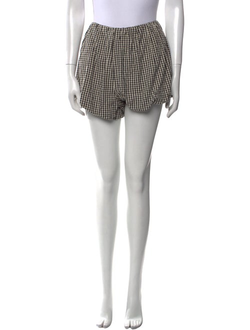Posse Plaid Print Mini Shorts