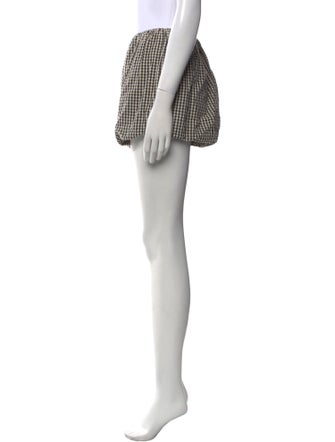 Posse Plaid Print Mini Shorts