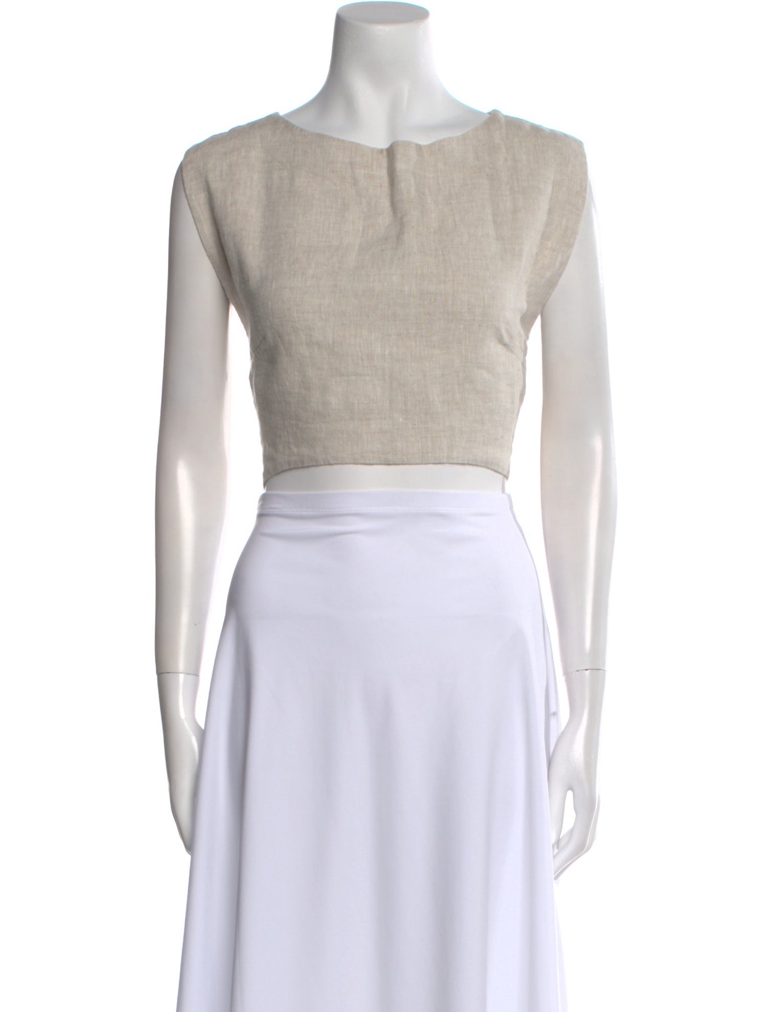 Posse Linen Bateau Neckline Crop Top w/ Tags