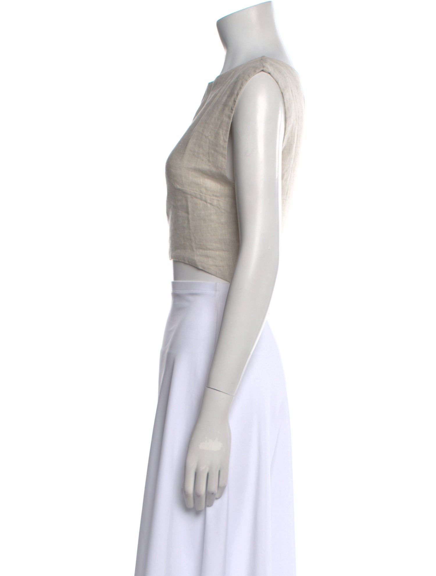 Posse Linen Bateau Neckline Crop Top w/ Tags