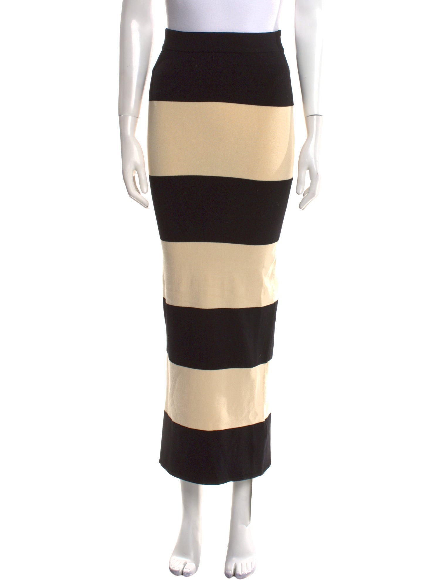 Posse Striped Midi Length Skirt