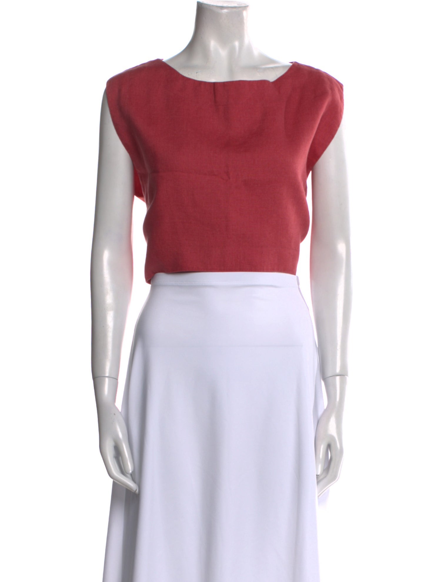 Posse Linen Scoop Neck Crop Top