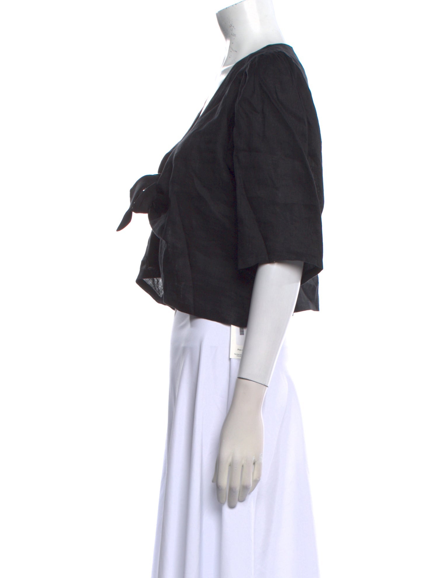 Posse Linen V-Neck Crop Top