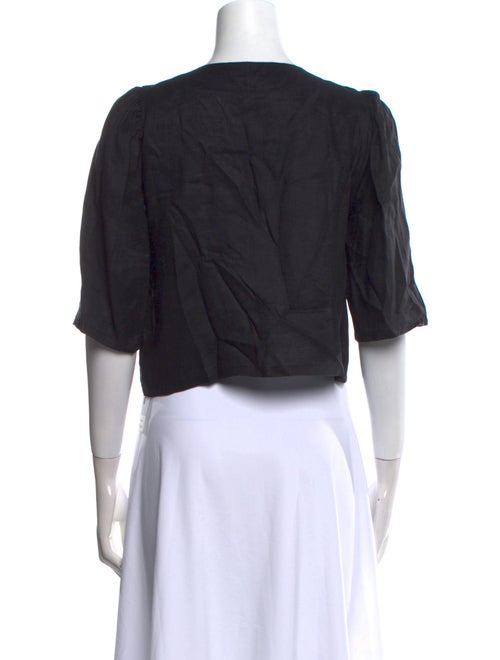 Posse Linen V-Neck Crop Top