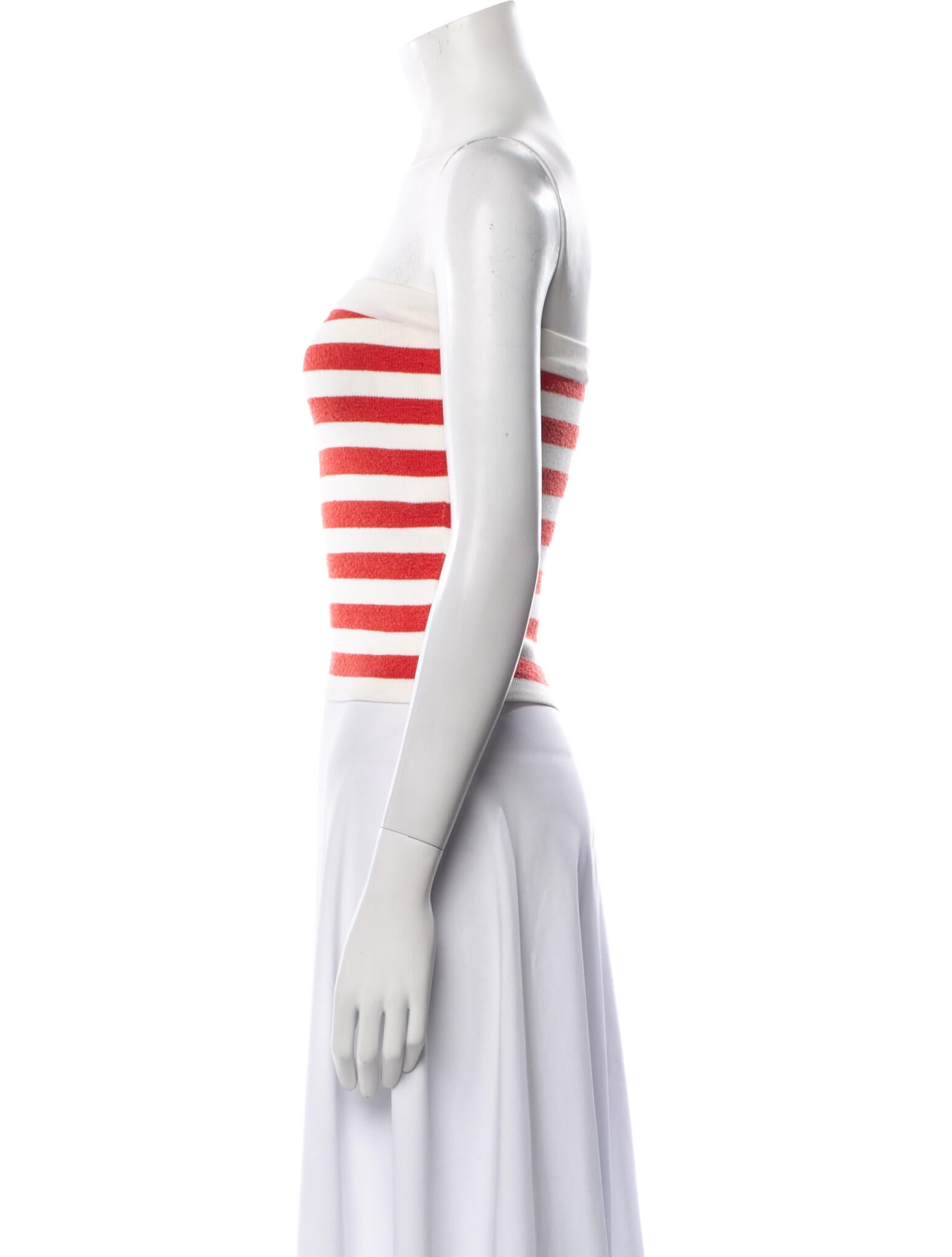 Posse Striped Strapless Crop Top