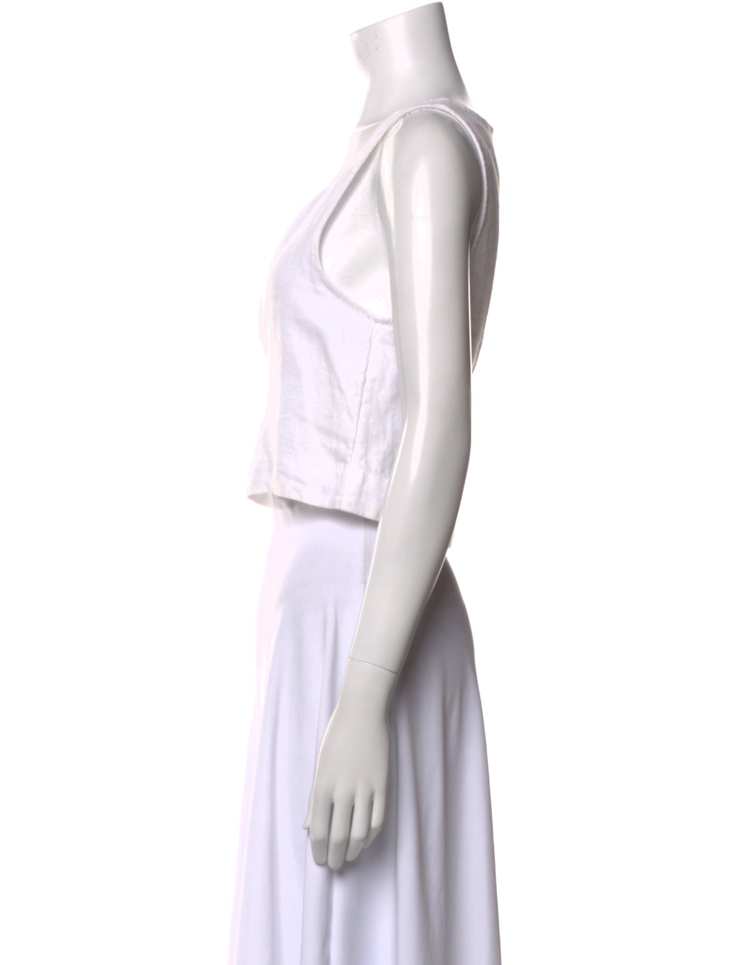 Posse Linen Square Neckline Crop Top