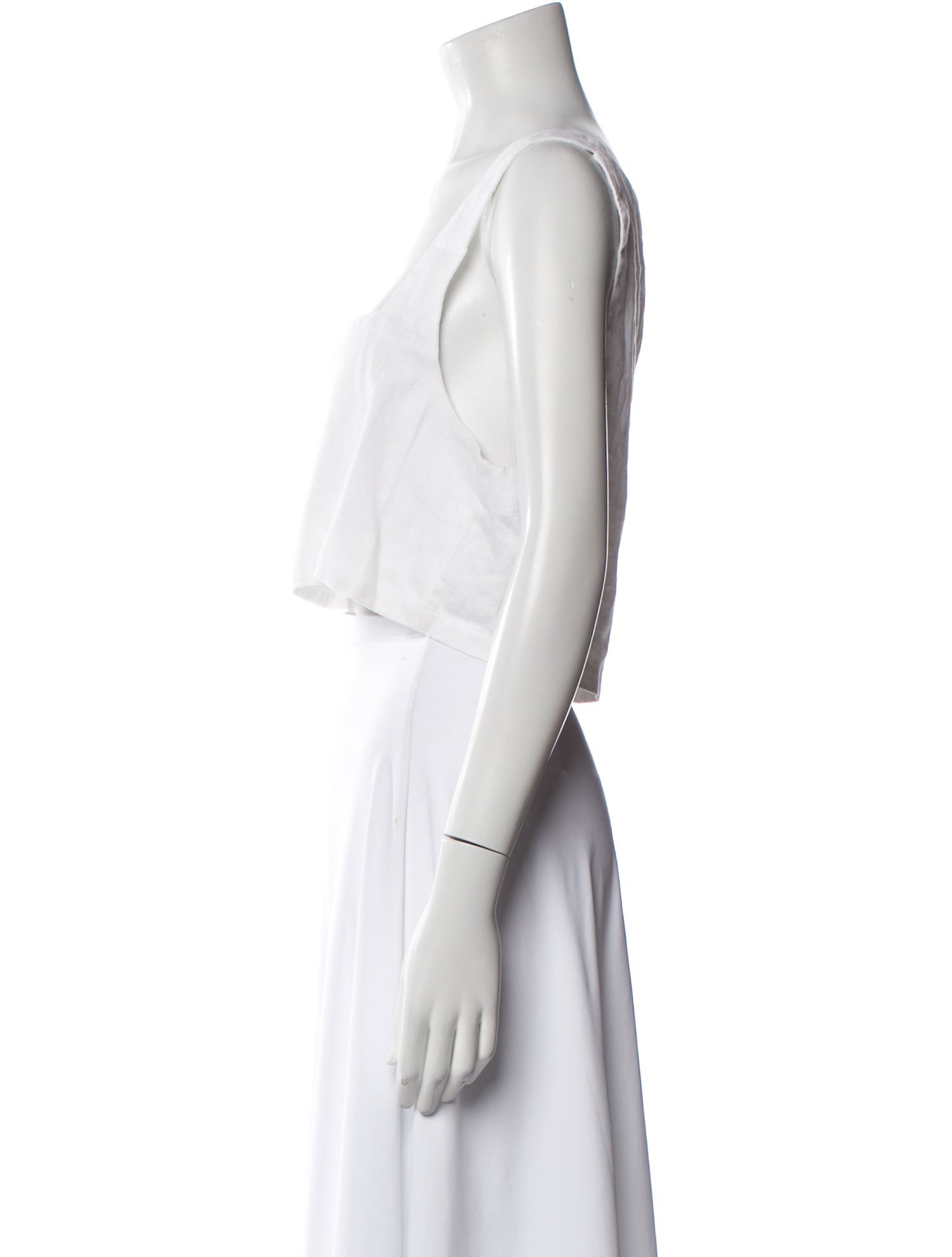 Posse Linen Square Neckline Crop Top w/ Tags