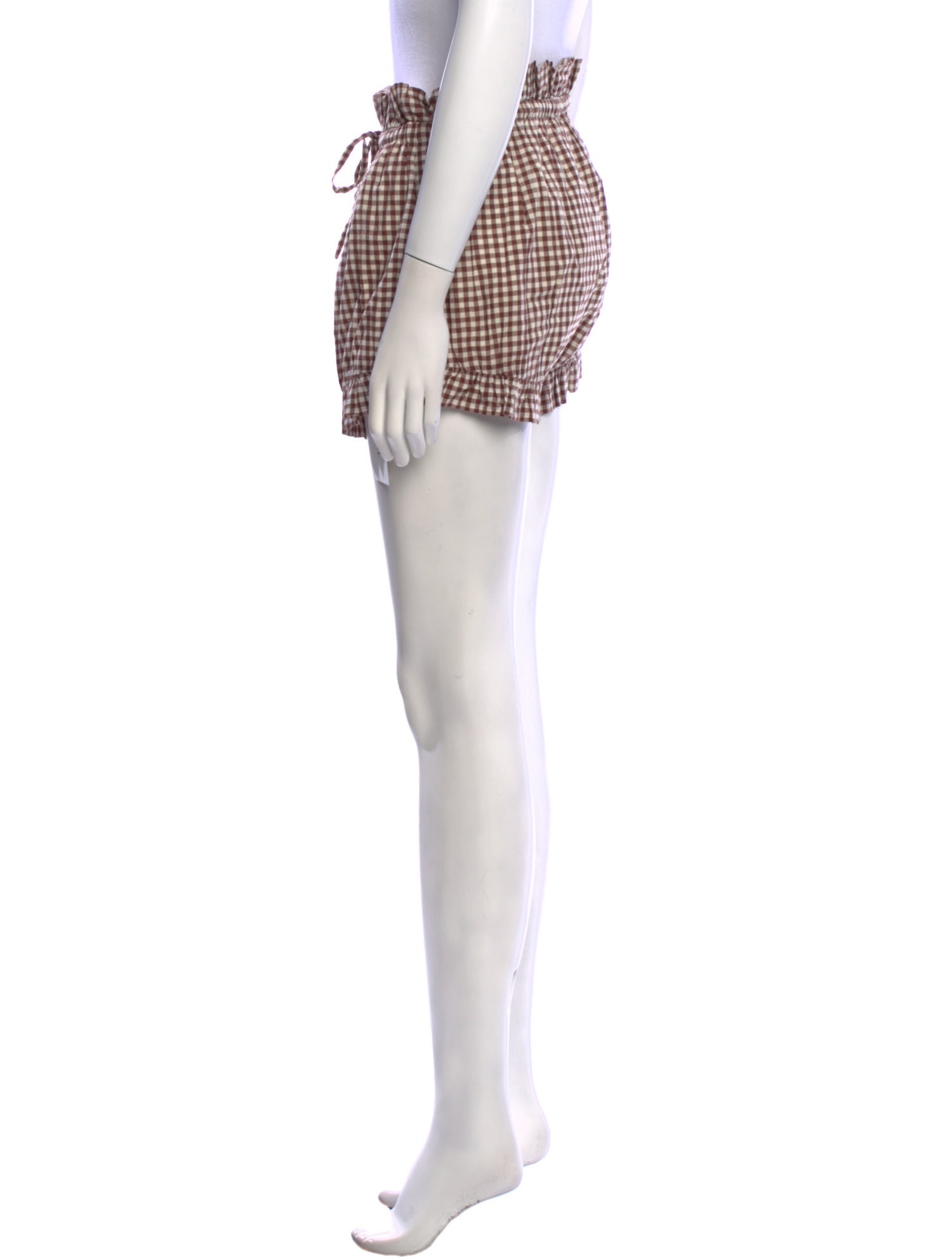 Posse Plaid Print Mini Shorts