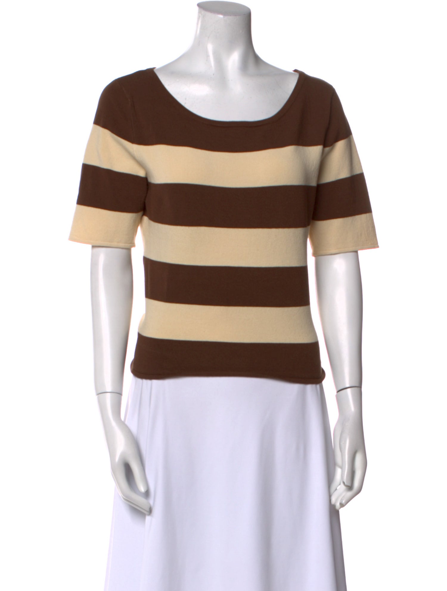Posse Striped Scoop Neck Top