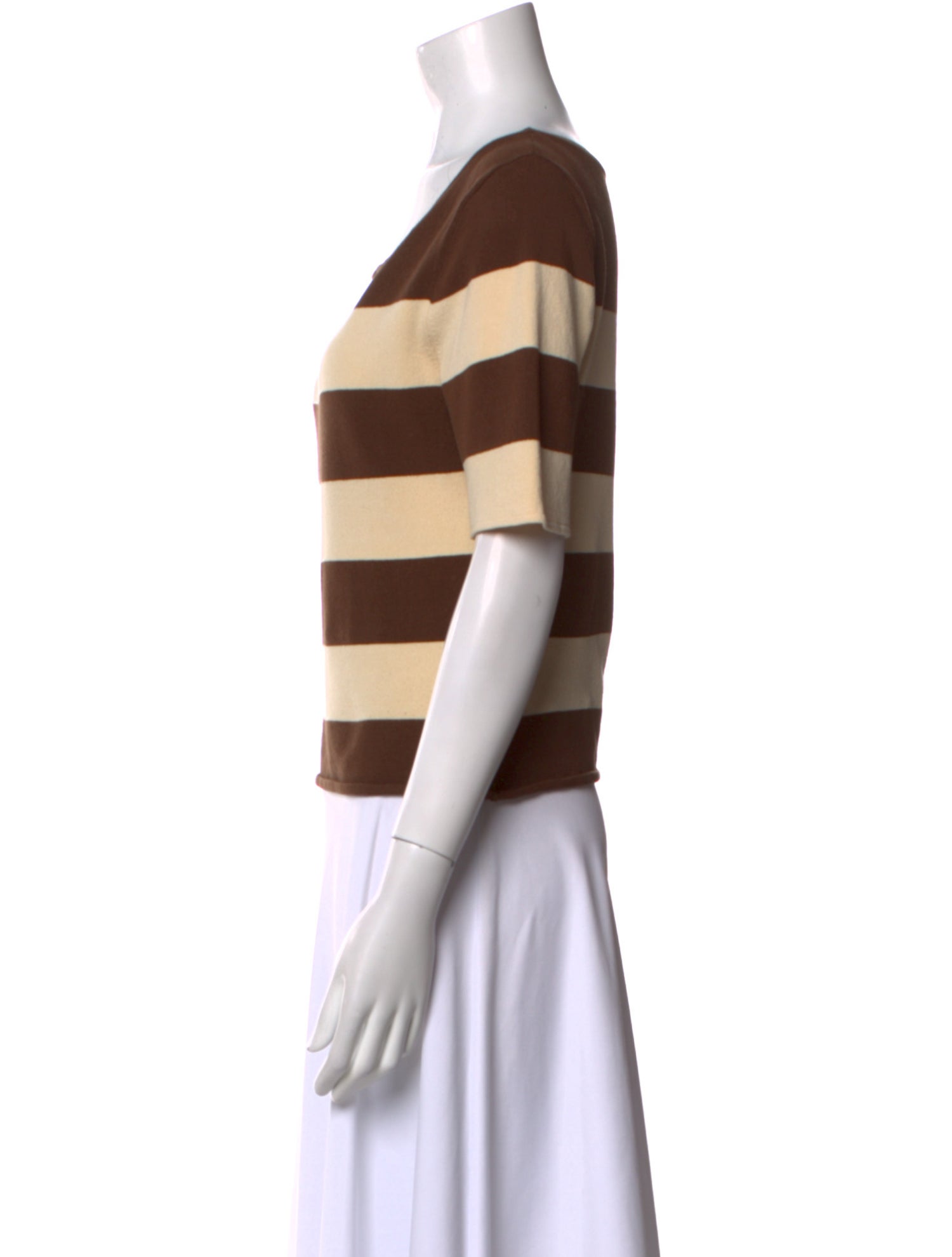 Posse Striped Scoop Neck Top