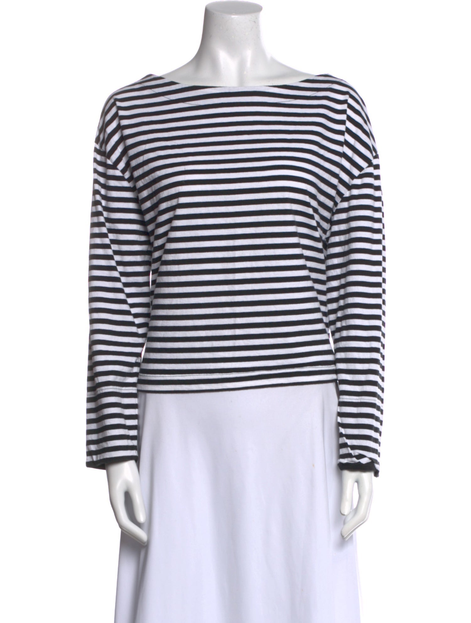 Posse Striped Bateau Neckline Top