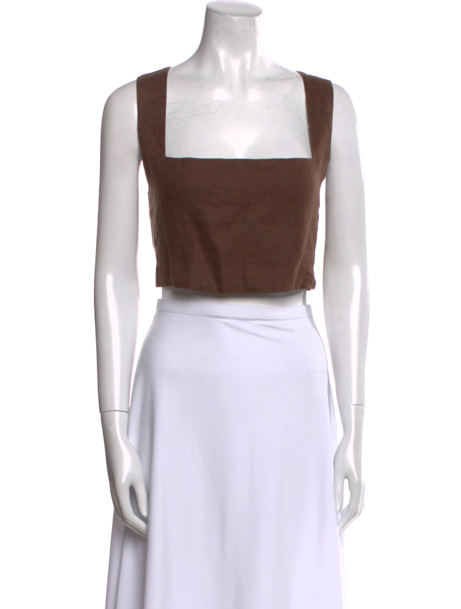 Posse Square Neckline Sleeveless Crop Top