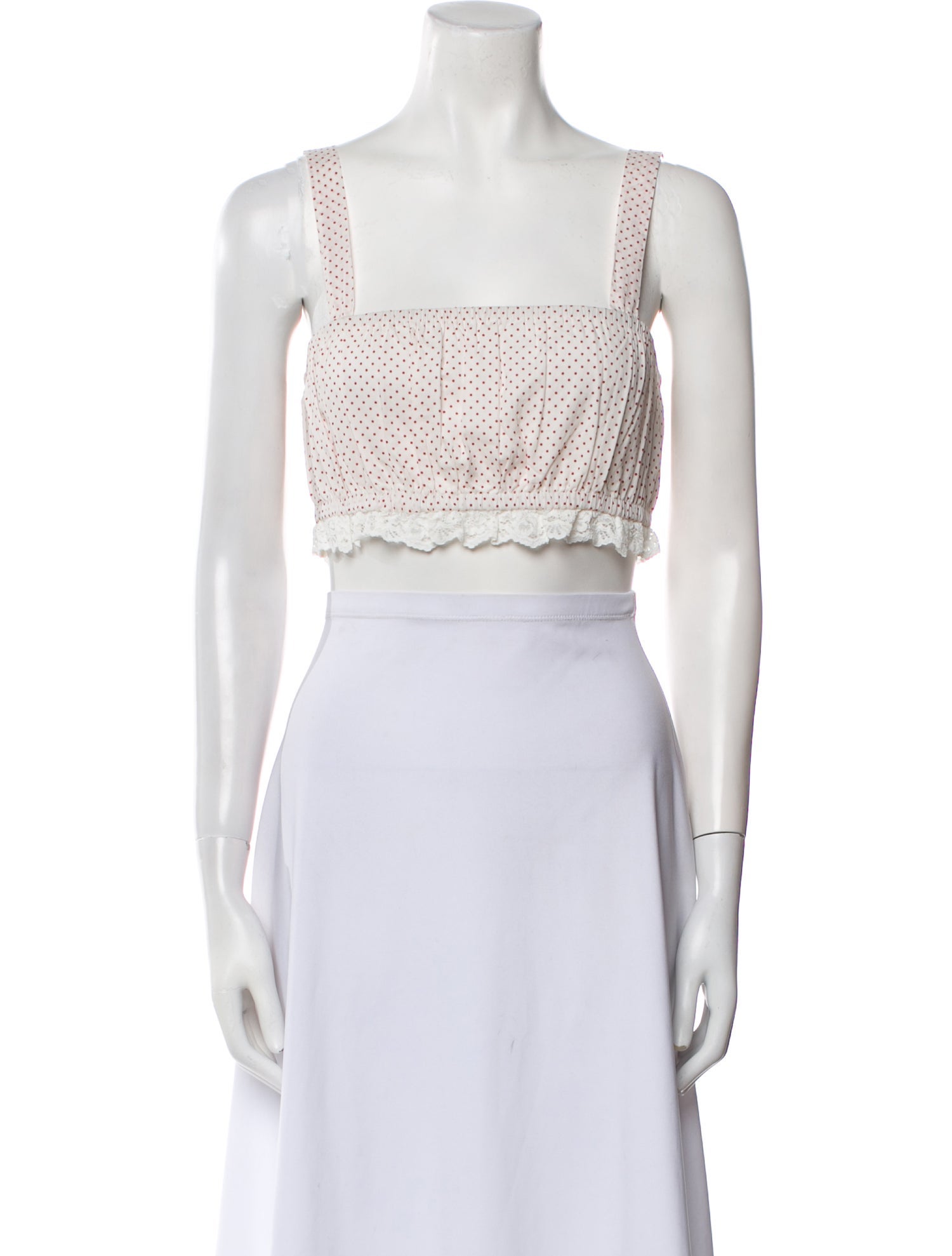 Posse Lace Pattern Square Neckline Crop Top w/ Tags