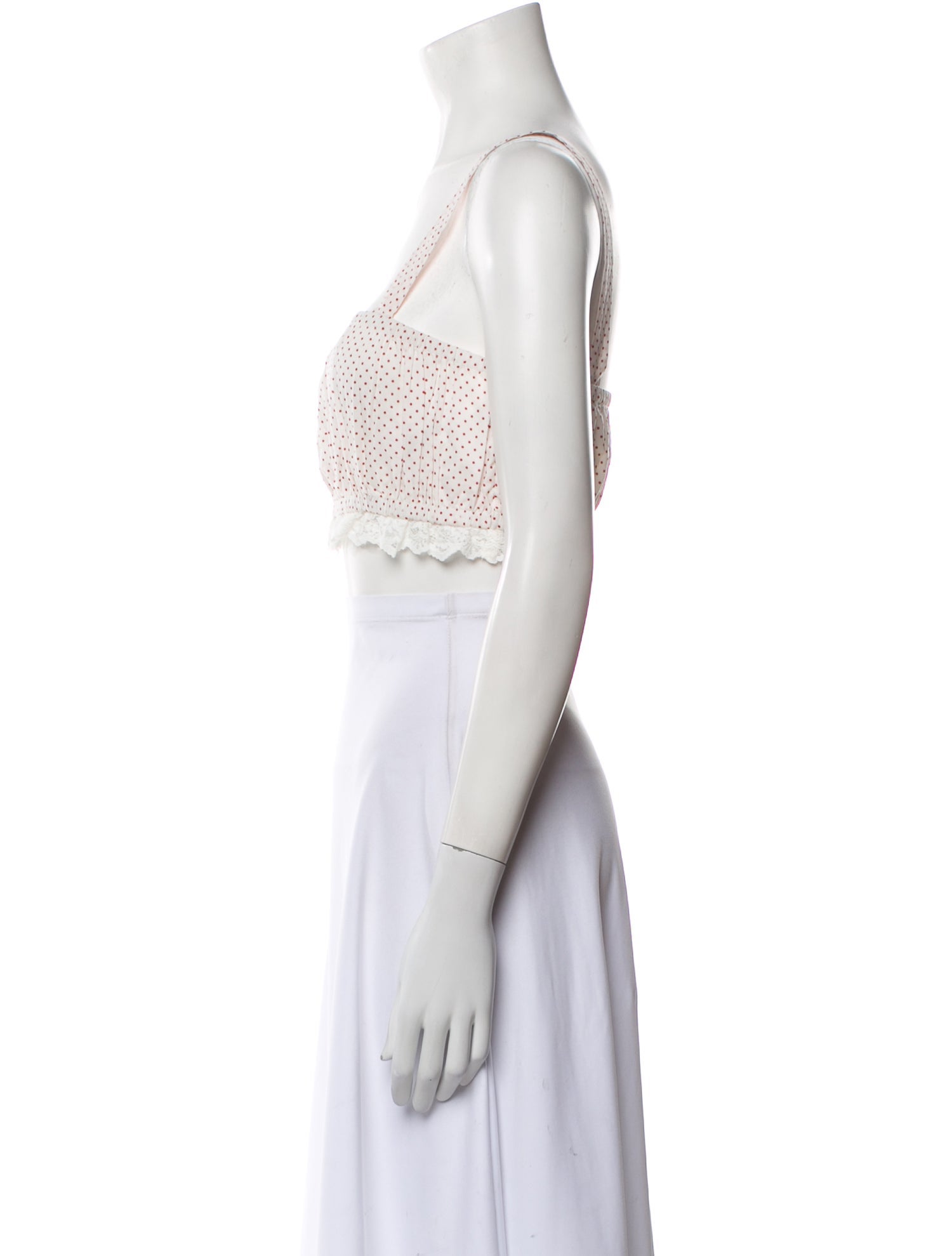 Posse Lace Pattern Square Neckline Crop Top w/ Tags