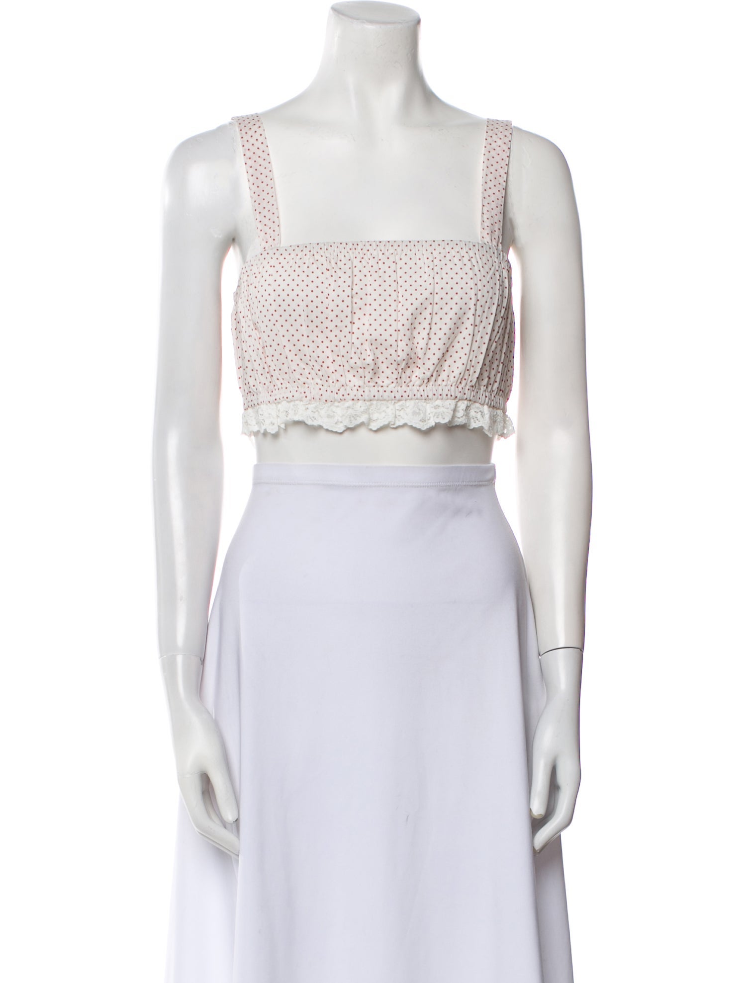 Posse Lace Pattern Square Neckline Crop Top w/ Tags