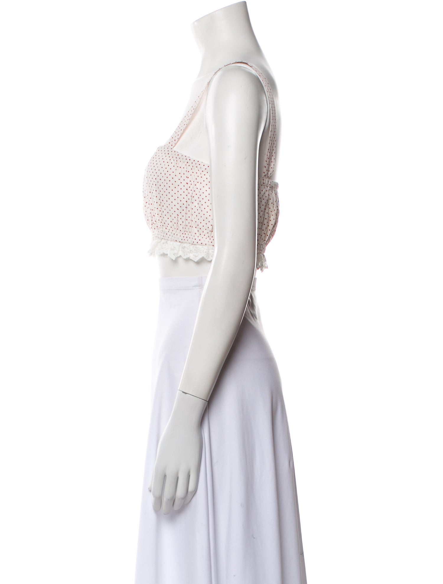 Posse Lace Pattern Square Neckline Crop Top w/ Tags