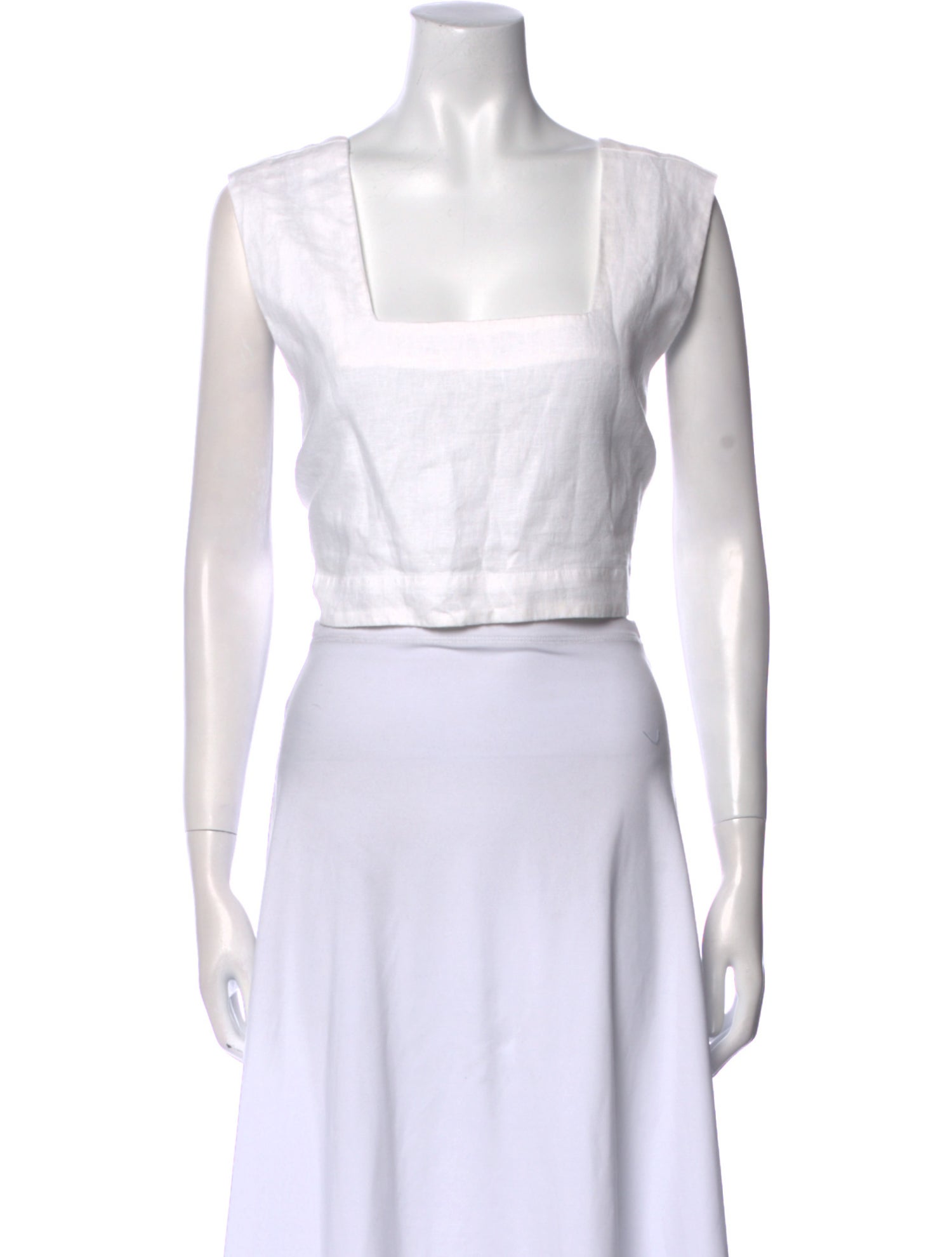 Posse Linen Square Neckline Crop Top w/ Tags