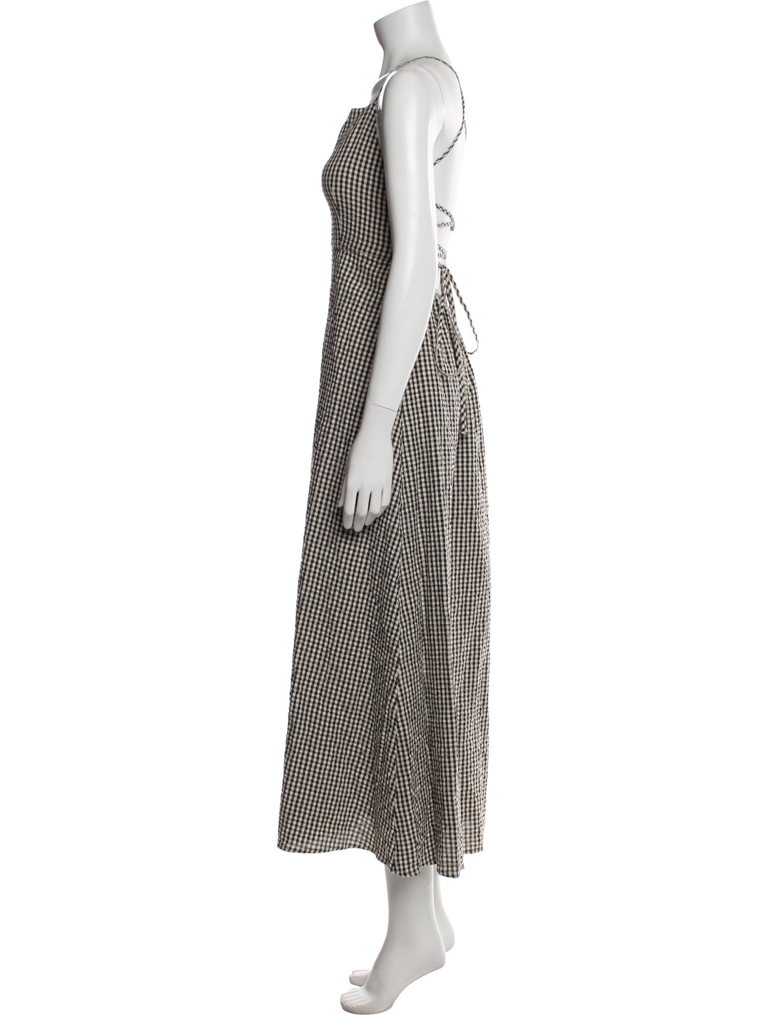 Posse Plaid Print Long Dress