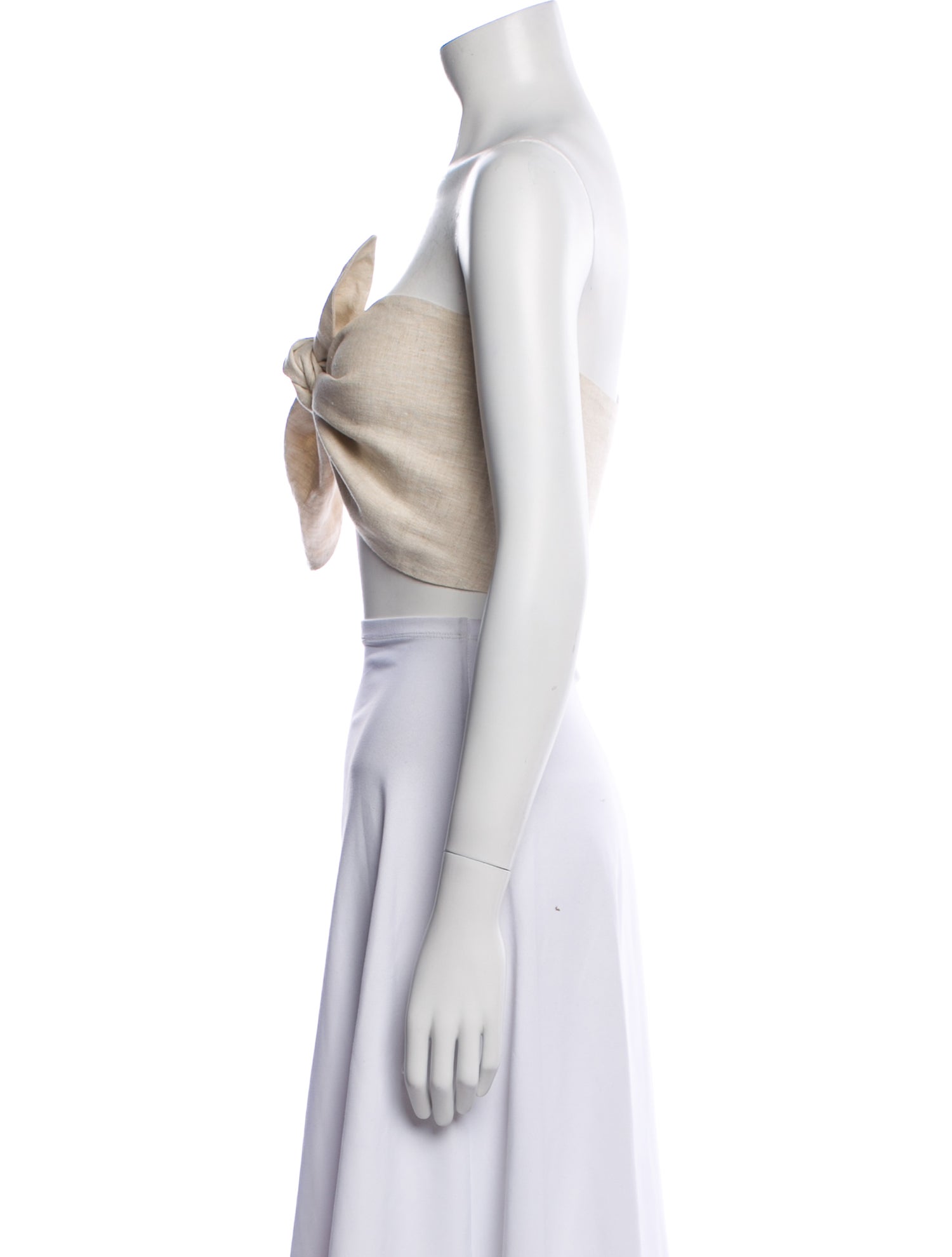 Posse Linen Strapless Crop Top