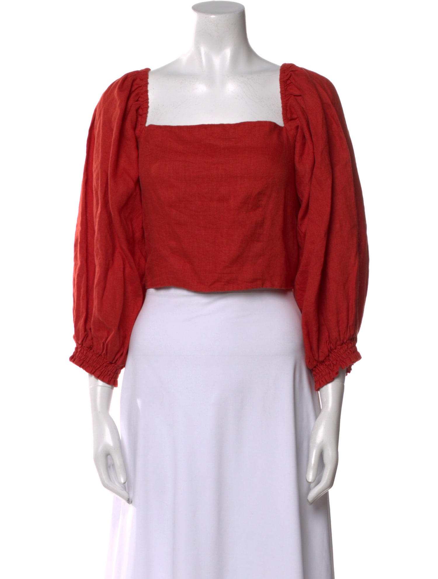 Posse Linen Square Neckline Crop Top w/ Tags