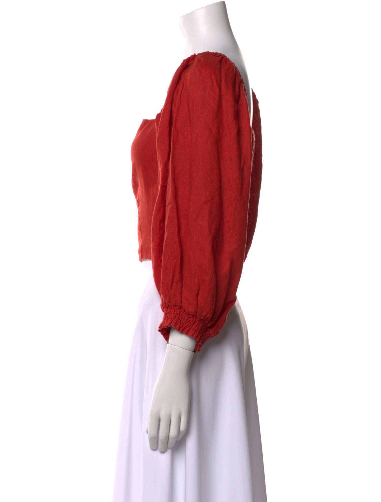 Posse Linen Square Neckline Crop Top w/ Tags