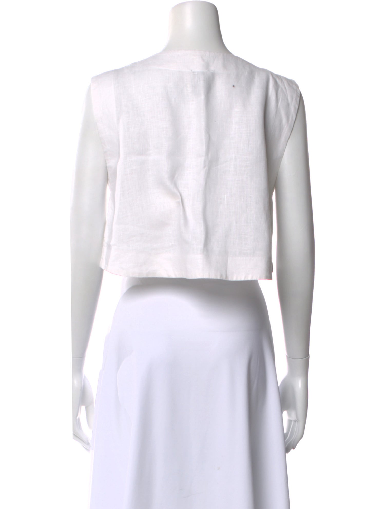 Posse Linen Crew Neck Crop Top