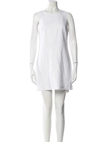 Pre-owned Posse Linen Mini Dress In Neutral