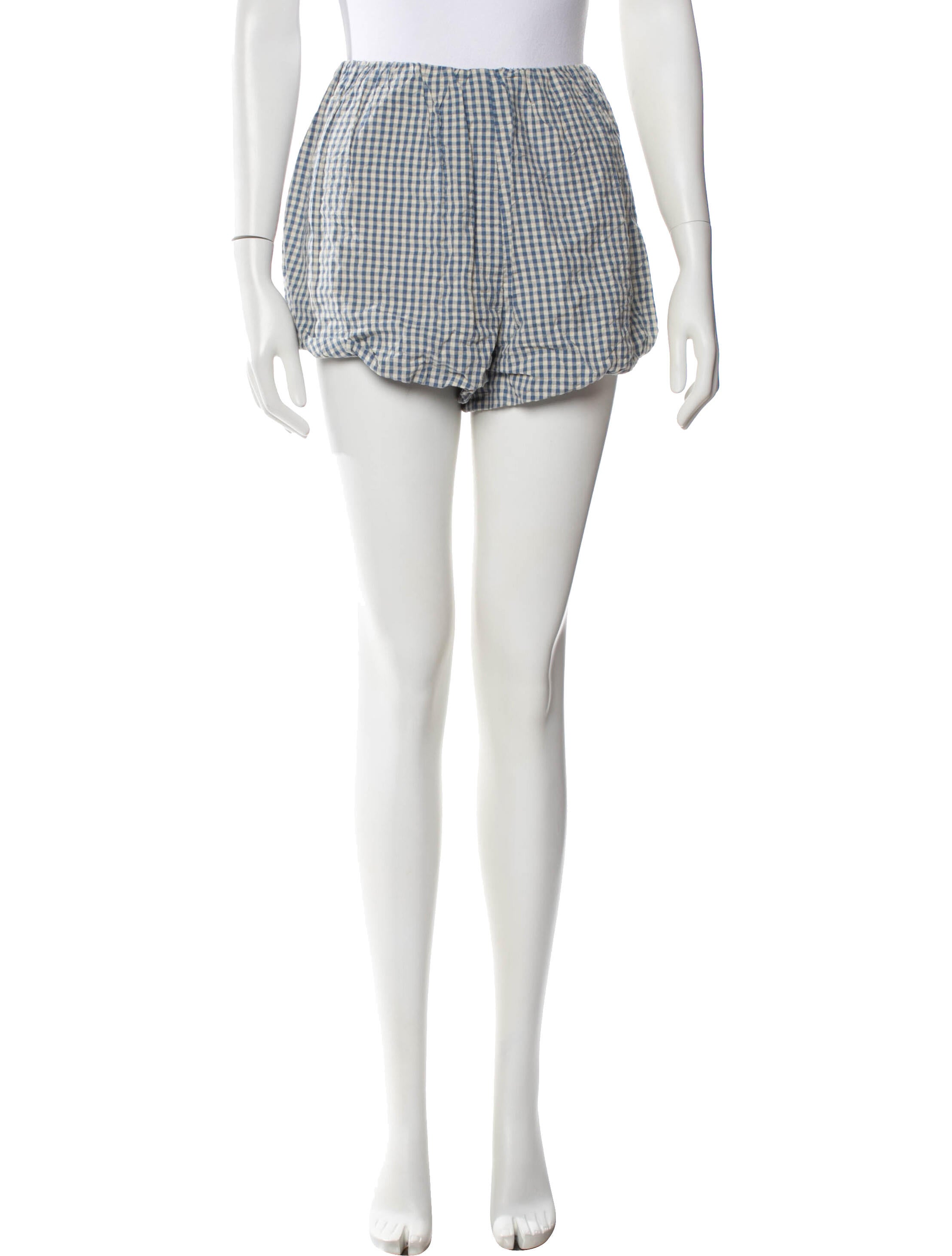 Posse Plaid Print Mini Shorts